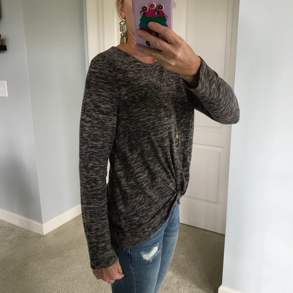 Twist Front Long Sleeve Top - Picture 3 of 6